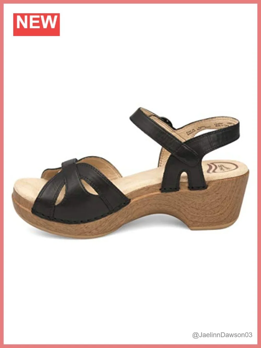 Dansko Season Wedge Sandal Leather Hook & Loop Arch Support Women's Shoes